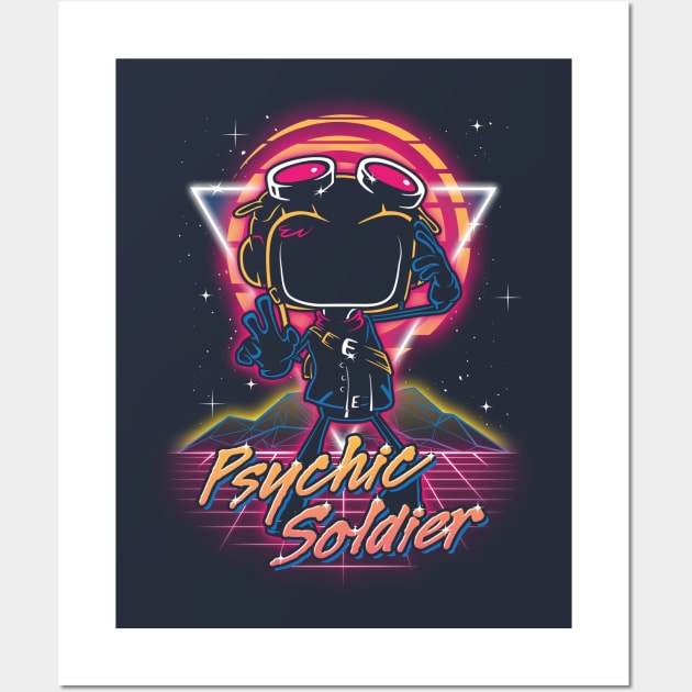 Retro Psychic Soldier Wall Art by Olipop